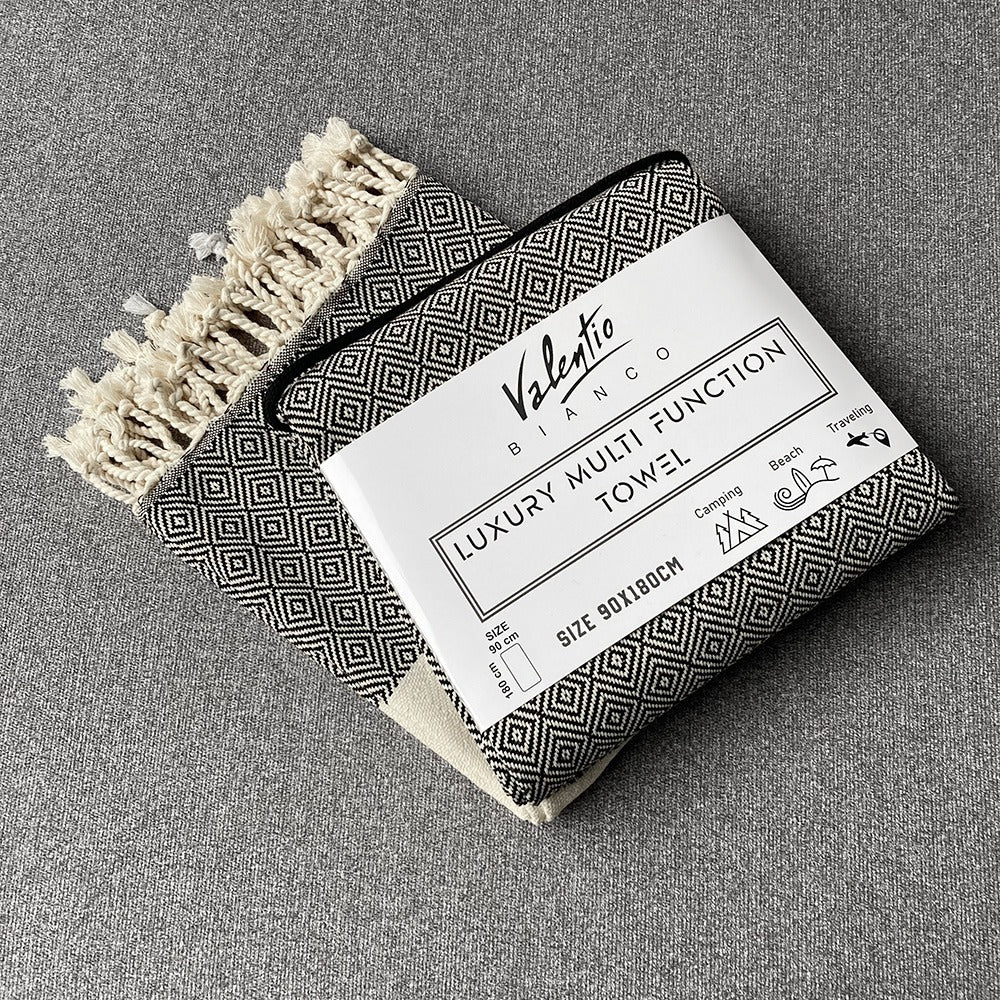 პირსახოცი 100% ბამბა (ბრტყელი) - Beach & Camping პირსახოცი - ზომა 90X180 სმ - შტრიხკოდი 4860122510438