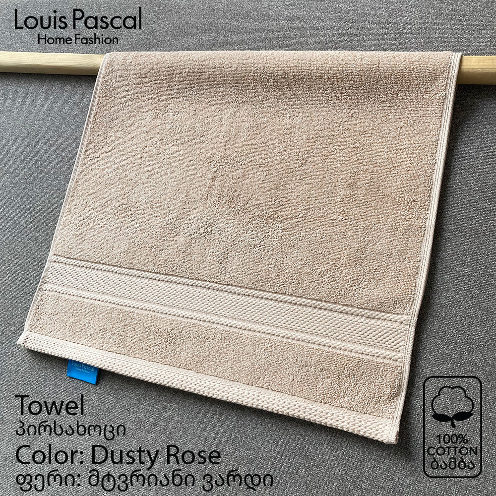 Face towel 100% cotton - Double stitching - 500 GSM - Size 50x90 CM - Barcode 4860122510407