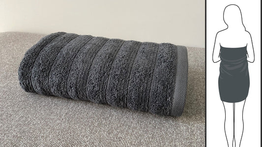 Body towel 100% cotton - Double stitching - 450 GSM - Waves design - Size 70x140 CM - Barcode 4860122510315