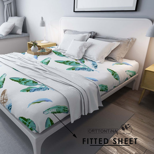 Fitted sheet, with elastic straps on the corners - 1 piece - Double size 160x200 + 23 CM - Barcode 4860122510469