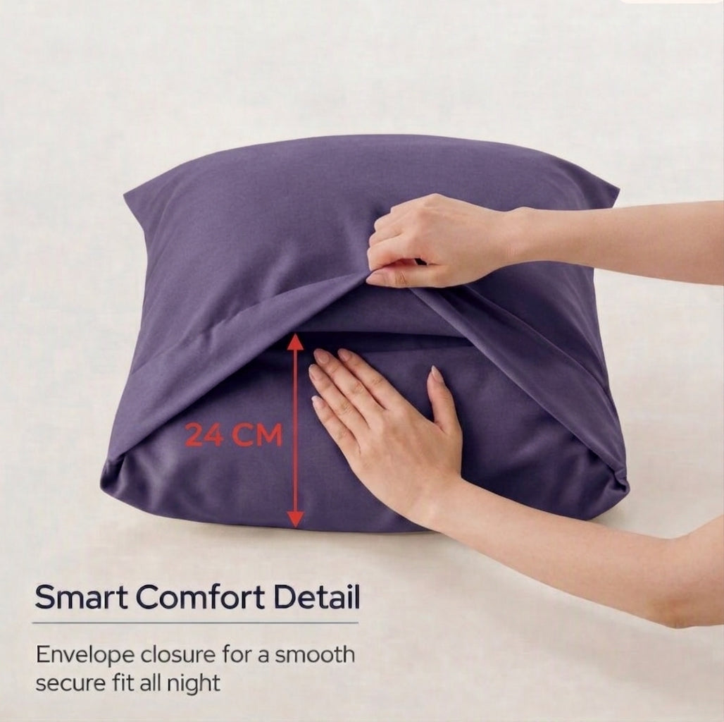 Fundas de almohada 2 piezas - Satén 100% algodón - tamaño 50x70 CM - Código de barras 4860122510483