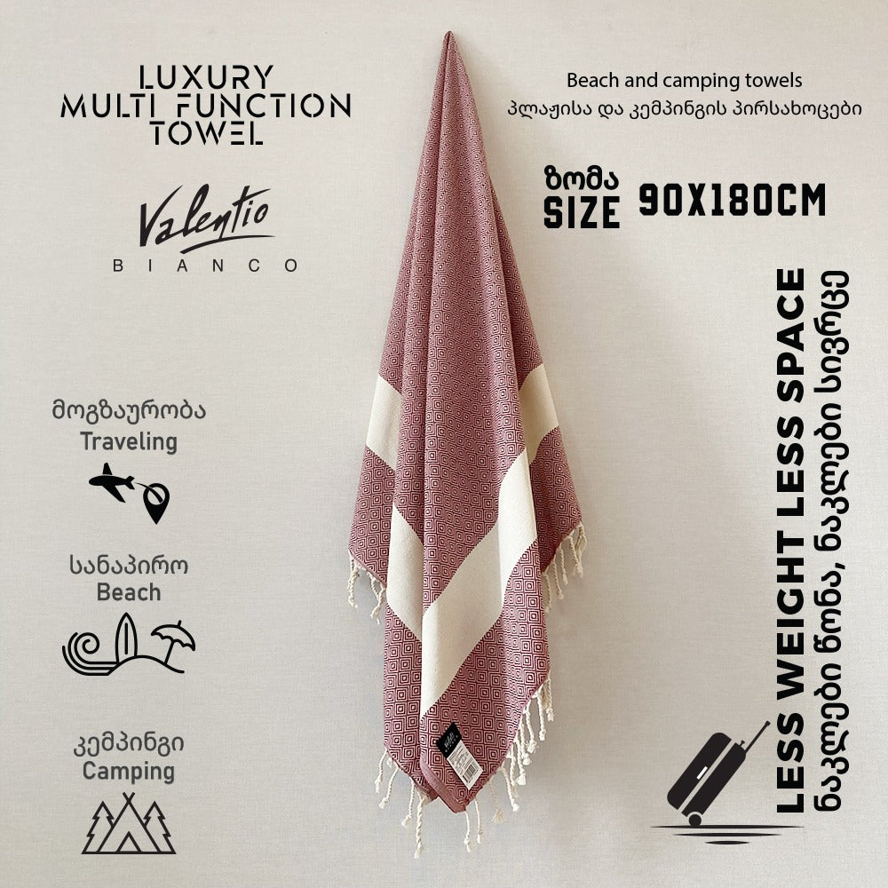 Towel 100% cotton (flat) - Beach & Camping towel - Size 90X180 CM - Barcode 4860122510438