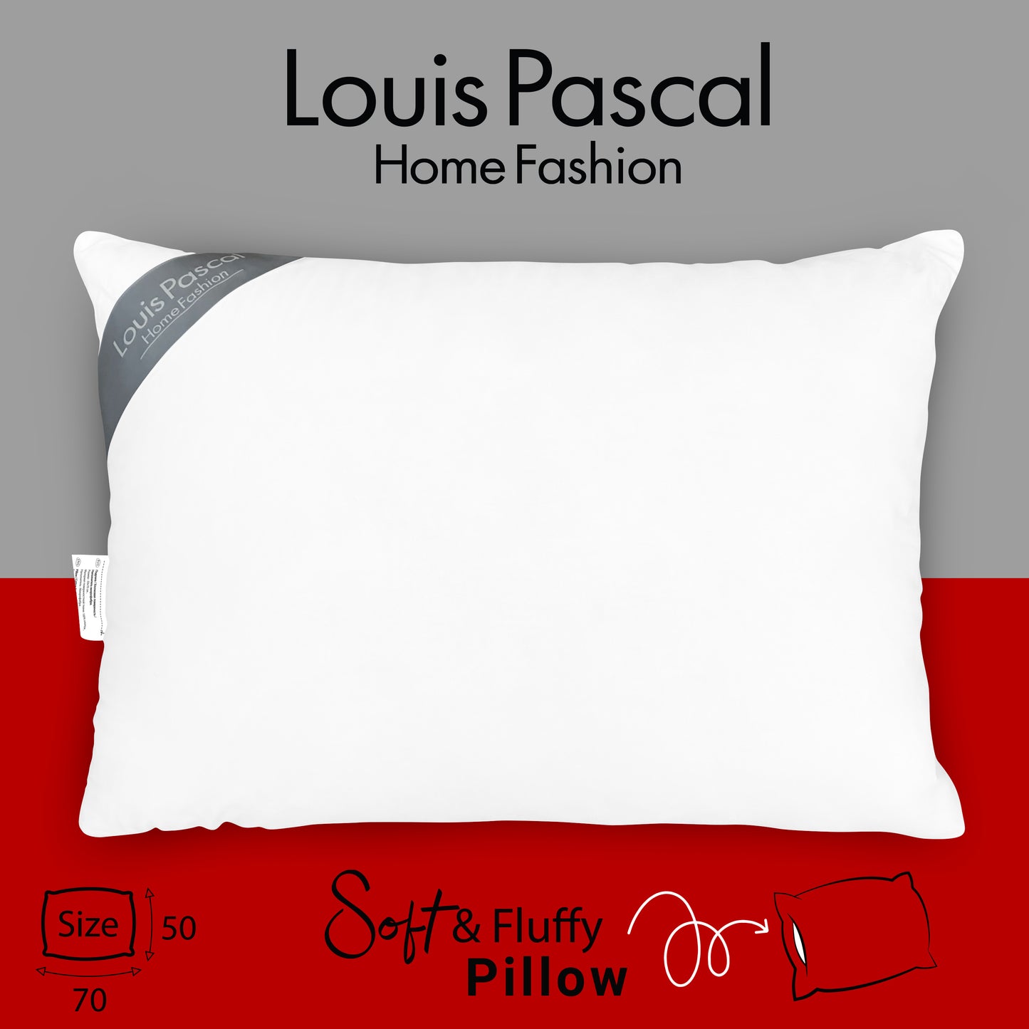 Pillow - 100% cotton surface - Silicon fiber filling - Size 50x70 CM - Barcode 4860122510124