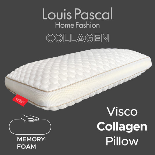 Pillow Collagen - Luxury collagen surface - Memory elastic foam - Size 40 X 60 CM - height 15 CM - Barcode 4860122510544