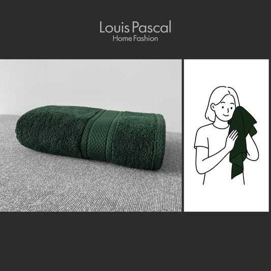 Face towel 100% cotton - Double stitching - 500 GSM - Size 50x90 CM - Barcode 4860122510407