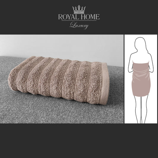 Body towel 100% cotton - Double stitching - 450 GSM - Waves design - Size 70x140 CM - Barcode 4860122510315