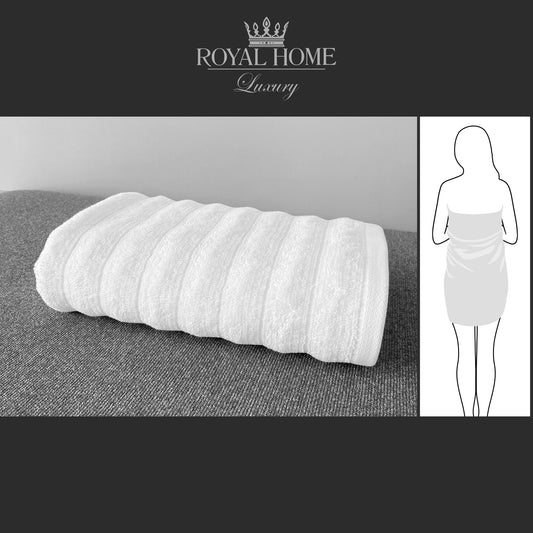 Body towel 100% cotton - Double stitching - 450 GSM - Waves design - Size 70x140 CM - Barcode 4860122510315