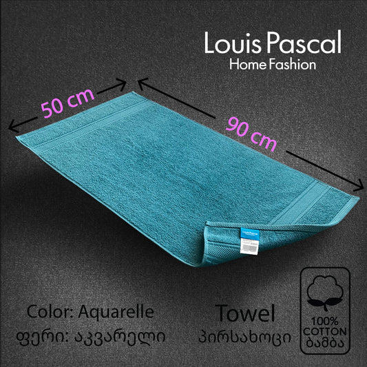 Face towel 100% cotton - Double stitching - 500 GSM - Size 50x90 CM - Barcode 4860122510407