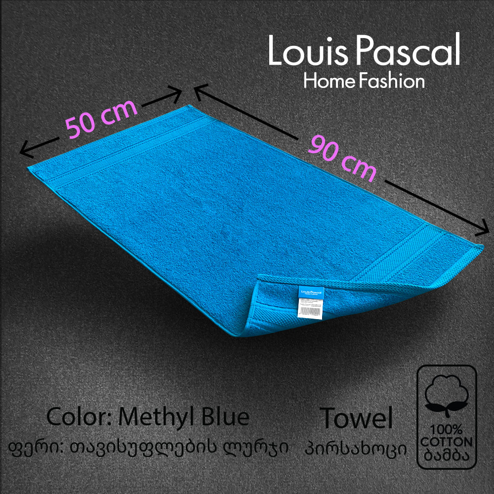 Face towel 100% cotton - Double stitching - 500 GSM - Size 50x90 CM - Barcode 4860122510407