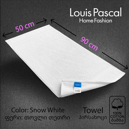 Face towel 100% cotton - Double stitching - 500 GSM - Size 50x90 CM - Barcode 4860122510407