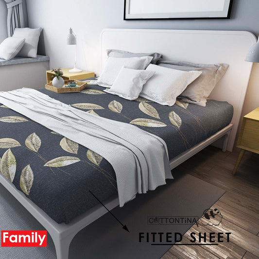 Fitted sheet, with elastic straps on the corners - 1 piece - Family size 180x200 + 23 CM - Barcode 4860122510476