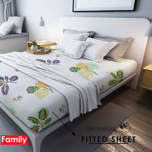 Fitted sheet, with elastic straps on the corners - 1 piece - Family size 180x200 + 23 CM - Barcode 4860122510476